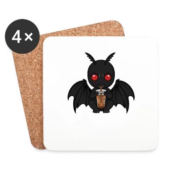 Mothman Bubble Tea - Untersetzer (4er-Set) - Weiß - Vorne
