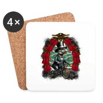reptile reptile Noël Noël Noël enfant - Dessous de verre (lot de 4) - blanc - Devant