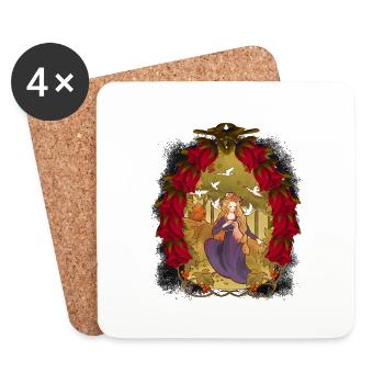 Child Children Fairy Tale Fairy Tale Character Christmas - Coasters (set of 4) - white - Front