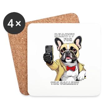 HUND SMARTPHONE BEAUTY POUR LA GALERIE - Dessous de verre (lot de 4) - blanc - Devant