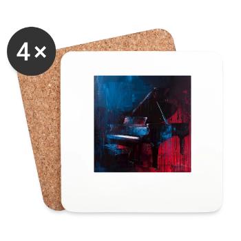 piano - Coasters (set of 4) - white - Front