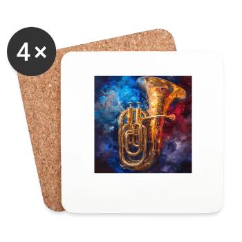 Tuba - Coasters (set of 4) - white - Front