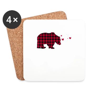 Mama Bear - Untersetzer (4er-Set) - Weiß - Vorne