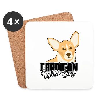 Funny Cardigan Welsh Corgi - Coasters (set of 4) - white - Front