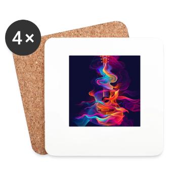 Guitar - Coasters (set of 4) - white - Front