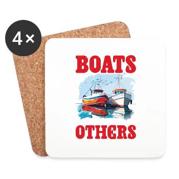 Boats Well With Others - Untersetzer (4er-Set) - Weiß - Vorne