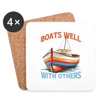 Boats Well With Others 2 - Untersetzer (4er-Set) - Weiß - Vorne
