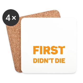 First Half Marathon Didn't Die 7 - Untersetzer (4er-Set) - Weiß - Vorne