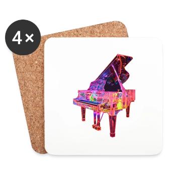 Piano - Coasters (set of 4) - white - Front