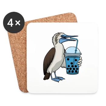 Blaufußtölpel Bubble Tea - Untersetzer (4er-Set) - Weiß - Vorne