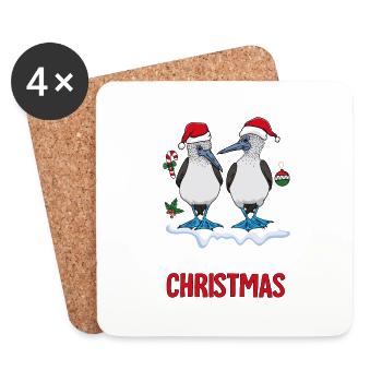Noël aux Galapagos - Dessous de verre (lot de 4) - blanc - Devant