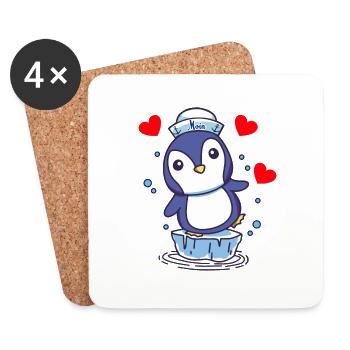 Pingouin Pingouins Enfants Enfant Babay Bambins - Dessous de verre (lot de 4) - blanc - Devant