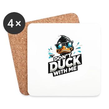 Cool duck, don't duck with me - Coasters (set of 4) - white - Front