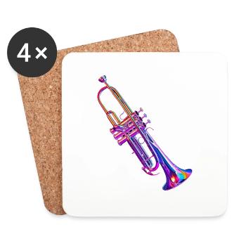 Trumpet - Coasters (set of 4) - white - Front