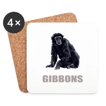 Gibbons Gibbon - Coasters (set of 4) - white - Front