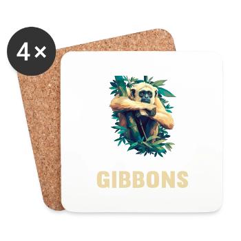 Gibbons Gibbon - Coasters (set of 4) - white - Front