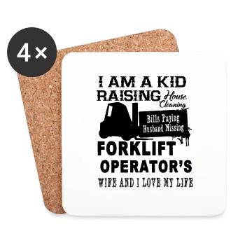 Forklift Operator Wife - Coasters (set of 4) - white - Front
