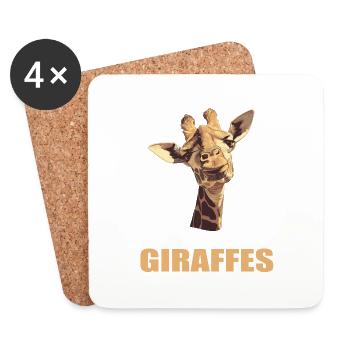 Giraffen Giraffe - Untersetzer (4er-Set) - Weiß - Vorne