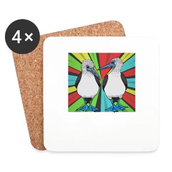 Comedian Blue-footed Booby - Coasters (set of 4) - white - Front