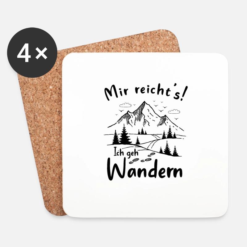 Mir Reichts Ich Geh Wandern - Untersetzer (4er-Set) - Weiß