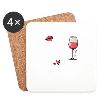 Oh Sip It's A Girls Trip 2026 - Untersetzer (4er-Set) - Weiß - Vorne