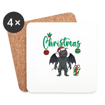 C’est ma chemise de pyjama de Noël - Dessous de verre (lot de 4) - blanc - Devant
