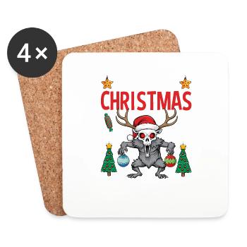 C’est ma chemise de pyjama de Noël - Dessous de verre (lot de 4) - blanc - Devant