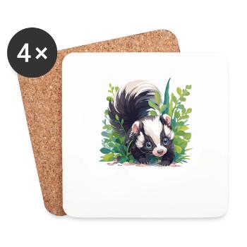 Mouffettes Mouffette - Dessous de verre (lot de 4) - blanc - Devant