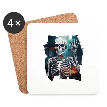 Halloween Ghost Ghosts Nature Lover - Coasters (set of 4) - white - Front
