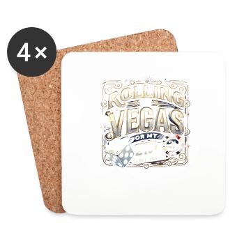 Rolling In Vegas für meinen 21. Geburtstag - Untersetzer (4er-Set) - Weiß - Vorne