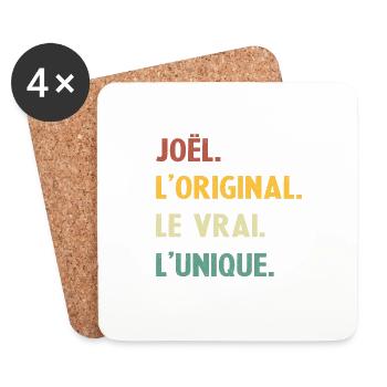 Joël l original le vrai l unique - Dessous de verre (lot de 4) - blanc - Devant