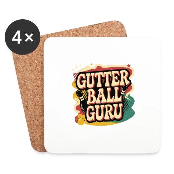 Gutter Ball Guru 10 - Untersetzer (4er-Set) - Weiß - Vorne