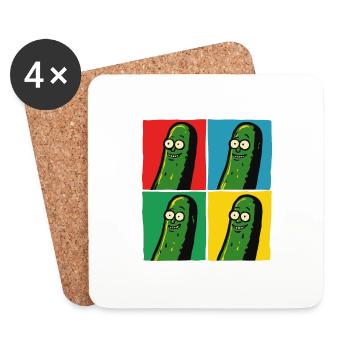Funny Pickles For Vegans And Vegetarians In Diet - Coasters (set of 4) - white - Front