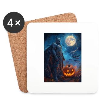 Halloween Geschenk Frauen Ritter Männer Kinder - Untersetzer (4er-Set) - Weiß - Vorne