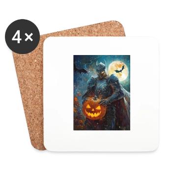 Cadeau d’Halloween Femmes Chevaliers Hommes Enfants - Dessous de verre (lot de 4) - blanc - Devant