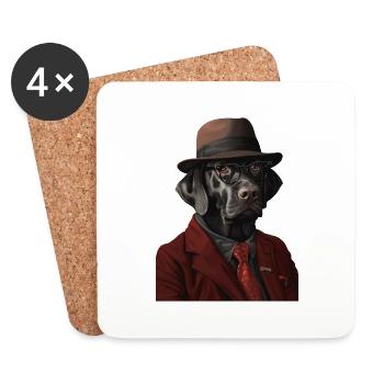 Labrador Retriever - Untersetzer (4er-Set) - Weiß - Vorne