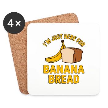 Banana Bread Saying Funny Banana Bread Gift - Coasters (set of 4) - white - Front