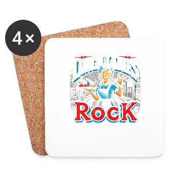 Mittagessen Ladies Rock - Untersetzer (4er-Set) - Weiß - Vorne