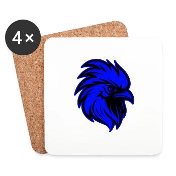 Rooster Animal Portrait - Coasters (set of 4) - white - Front