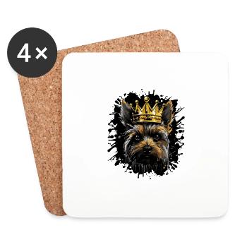 Yorkshire Animal Dog - Coasters (set of 4) - white - Front