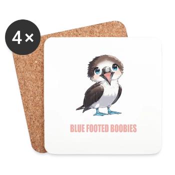 Blue-footed booby - Coasters (set of 4) - white - Front