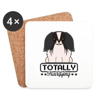 Totally Hairifying Pekingese - Coasters (set of 4) - white - Front