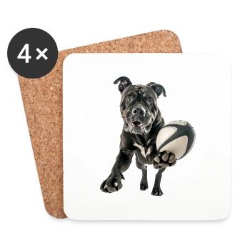 Cane Corso - Untersetzer (4er-Set) - Weiß - Vorne