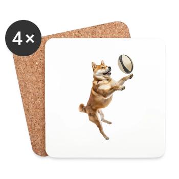 Shiba Inu - Untersetzer (4er-Set) - Weiß - Vorne