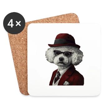 Bichon Frisé - Untersetzer (4er-Set) - Weiß - Vorne