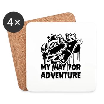 Handball My Way For Adventure - Coasters (set of 4) - white - Front