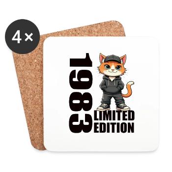 Limited Edition 1983 Birthday Born 1983 - Coasters (set of 4) - white - Front