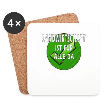 L’AGRICULTURE EST POUR TOUT LE MONDE - Dessous de verre (lot de 4) - blanc - Devant