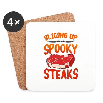 Boucher d’Halloween Boucher d’Halloween - Dessous de verre (lot de 4) - blanc - Devant