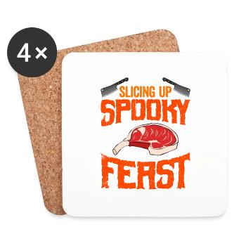 Boucher d'Halloween Boucher d'Halloween - Dessous de verre (lot de 4) - blanc - Devant